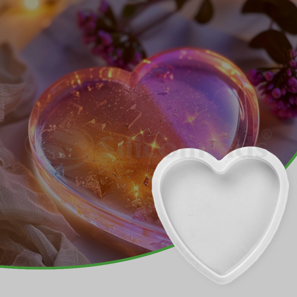 SILICOMOLDS - 5.5" X 20mm Heart Shape Deep Casting Mold - URP209RM